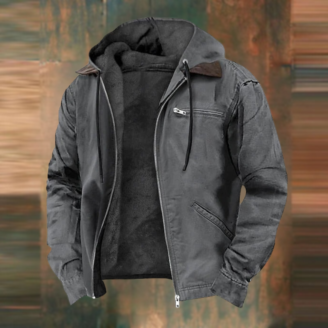 Brauner herren zip-hoodie - tom