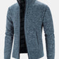 Silberner Herren Zip-Up Pullover - Adrian