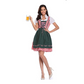 Everest | dirndl kleid mit karobordüre und miederschnürung für frauen