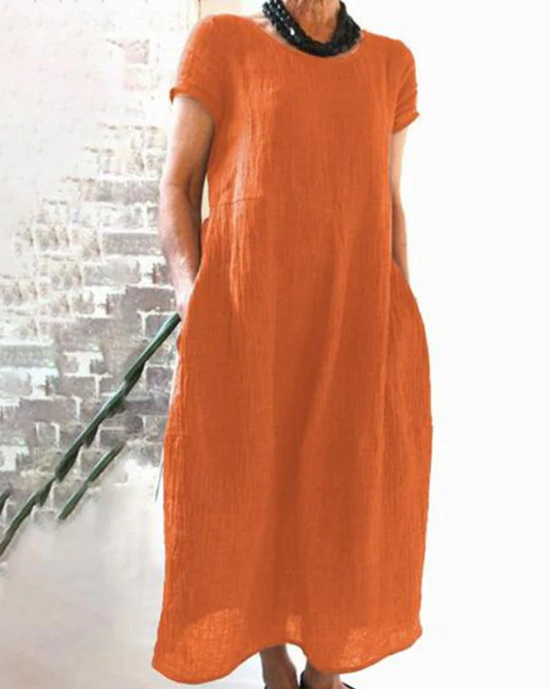 Elsa - legeres baumwoll-Midikleid