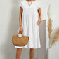 Bequemes - midi-kleid mit rundhalsausschnitt & taschen