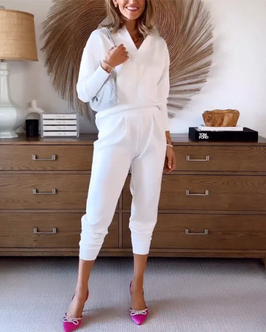 Weißer Casual Jogger - Mila