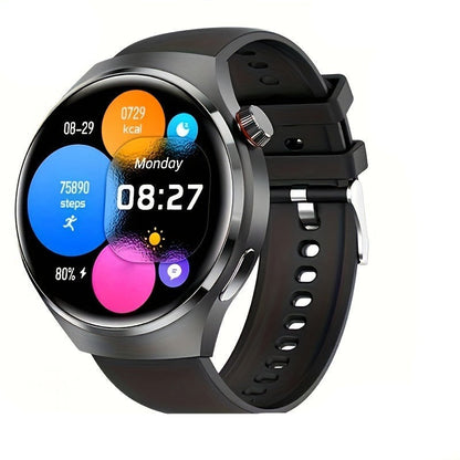 Schwarze Smartwatch mit Rundem Display - Orion