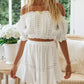 Weißes Off-Shoulder Set - Emma