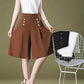 Elegante Braune Shorts mit Knöpfen - Nora