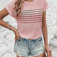 Weißes Streifen-T-Shirt - Lina