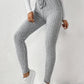 Grau Rippstrick Leggings - Sophie