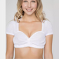 Cataleya | dirndl bluse mit raffungen und puffärmeln für frauen