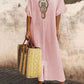 Luftiges kaftan-kleid mit ethno-akzent