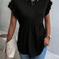 Olivgrünes T-Shirt mit Rüschen - Ella