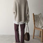 Oversize Pullover mit Tasche Damen Elfenbein – Sofia