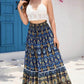 Blauer Boho-Rock Paisleymuster - Elena
