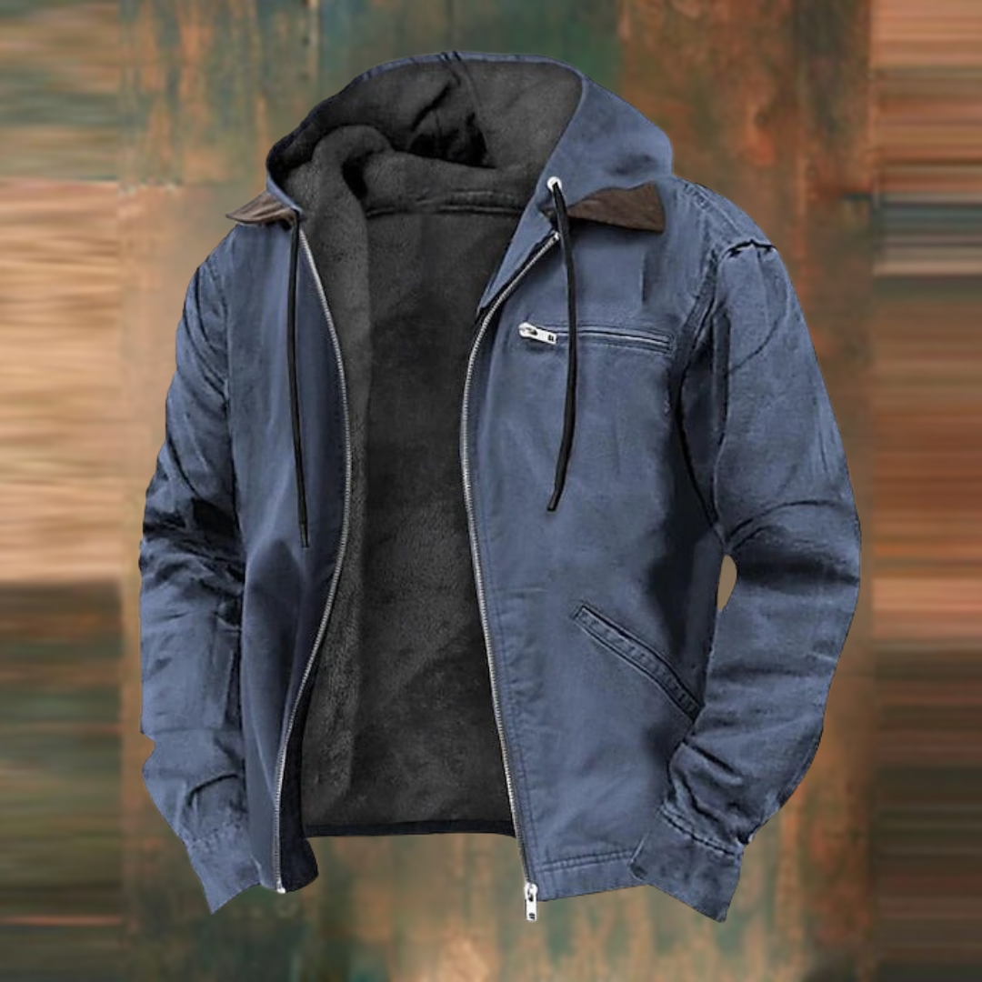 Brauner herren zip-hoodie - tom