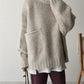 Oversize Pullover mit Tasche Damen Elfenbein – Sofia