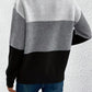 Natalie – farbblock-langarmpullover mit rundhalsausschnitt