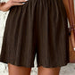 Schwarze Plissee Shorts - Lara
