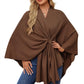 Eleganter Wickelponcho Ivory Weiß - Clara