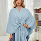 Eleganter Wickelponcho Ivory Weiß - Clara