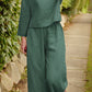 Luftiges  - leinen-set mit layered top & weiten hosenbeinen