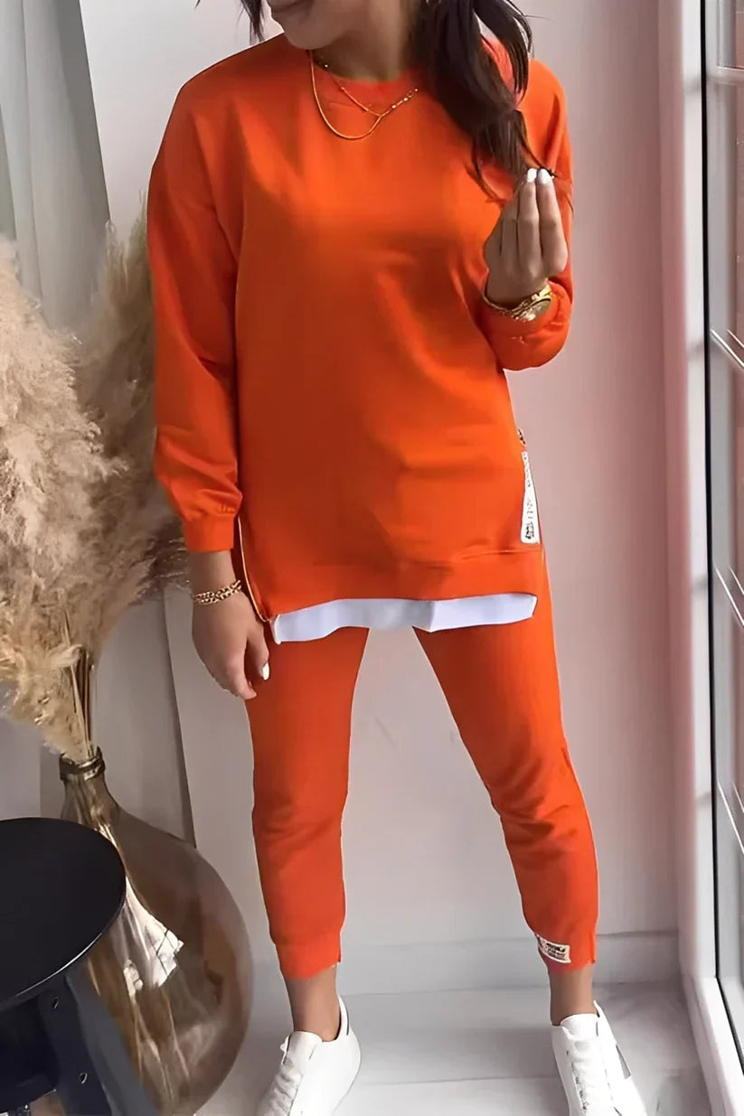 Kristine freizeit-sweatshirt- und hosen-set – damen