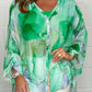 Bunte Bluse mit Aquarellmuster und Perlmuttknöpfen - Fiona