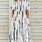 Bedrucktes-kleid-mit-kurzen-armeln-Leana