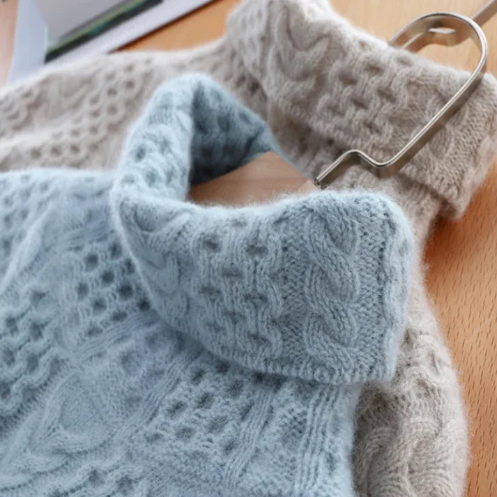 Pullover mit rollkragen naht kaschmir Lucia