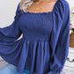 Braune Off-Shoulder Bluse mit Raffung - Emilia