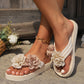 Beige Blütensandalen - Flora