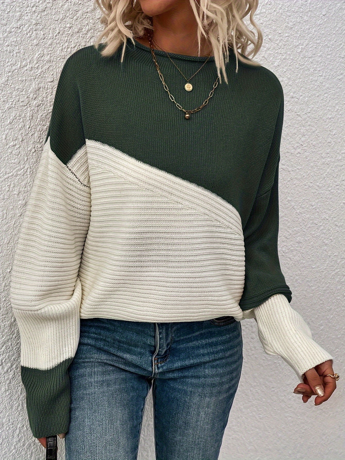Weißer Oversize Pullover – Mila