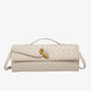 Schwarze Clutch mit Goldverschluss - Elina