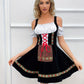 Godiva | mini-dirndl kleid mit stickbordüre und carmen-ausschnitt für frauen