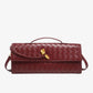 Schwarze Clutch mit Goldverschluss - Elina