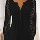 Hamida - elegantes v-ausschnitt top mit langen armeln und spitze