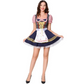 Aphrodite | dirndl kleid mit rüschenärmeln und zierschürze für frauen