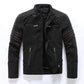 Herren-bikerjacke mit reißverschluss – auffälliges lederdesign