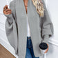 Khaki Strick-Cardigan mit Fledermausärmeln – Clara