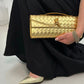 Schwarze Clutch mit Goldverschluss - Elina