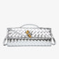 Schwarze Clutch mit Goldverschluss - Elina