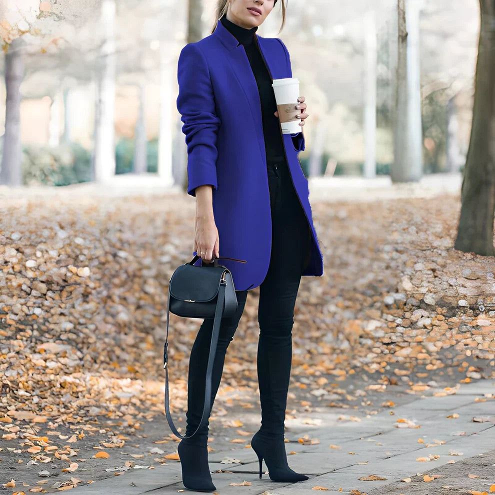 Jazmin – farbenfroher wollblazer mit lässigem schnitt