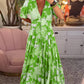 Sommerliches -  maxikleid: tiefer v-ausschnitt, volantsaum