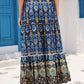 Blauer Boho-Rock Paisleymuster - Elena