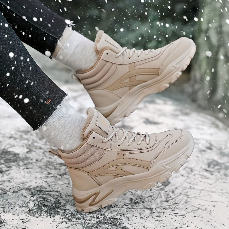 Beige Winter Ankleboots Damen - Emma