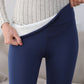 Schwarze Thermo-Leggings mit Fleece – Clara