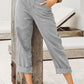 Stylische - leinenhose mit krempelsaum - komfort & trend