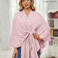 Eleganter Wickelponcho Ivory Weiß - Clara