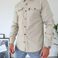 Martin – baumwoll overshirt mit knopfleiste
