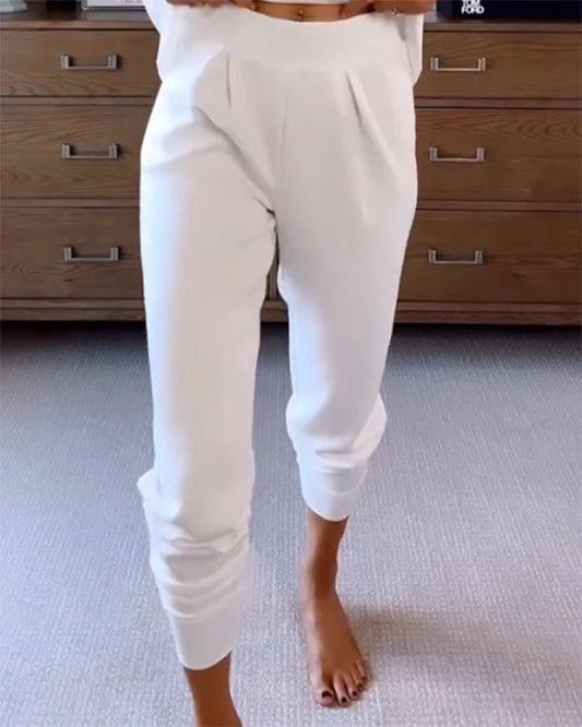 Weißer Casual Jogger - Mila