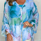 Bunte Bluse mit Aquarellmuster und Perlmuttknöpfen - Fiona