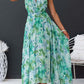Forecast - plissiertes halblanges kleid mit ausgeschnittenem ausschnitt und blumenmuster